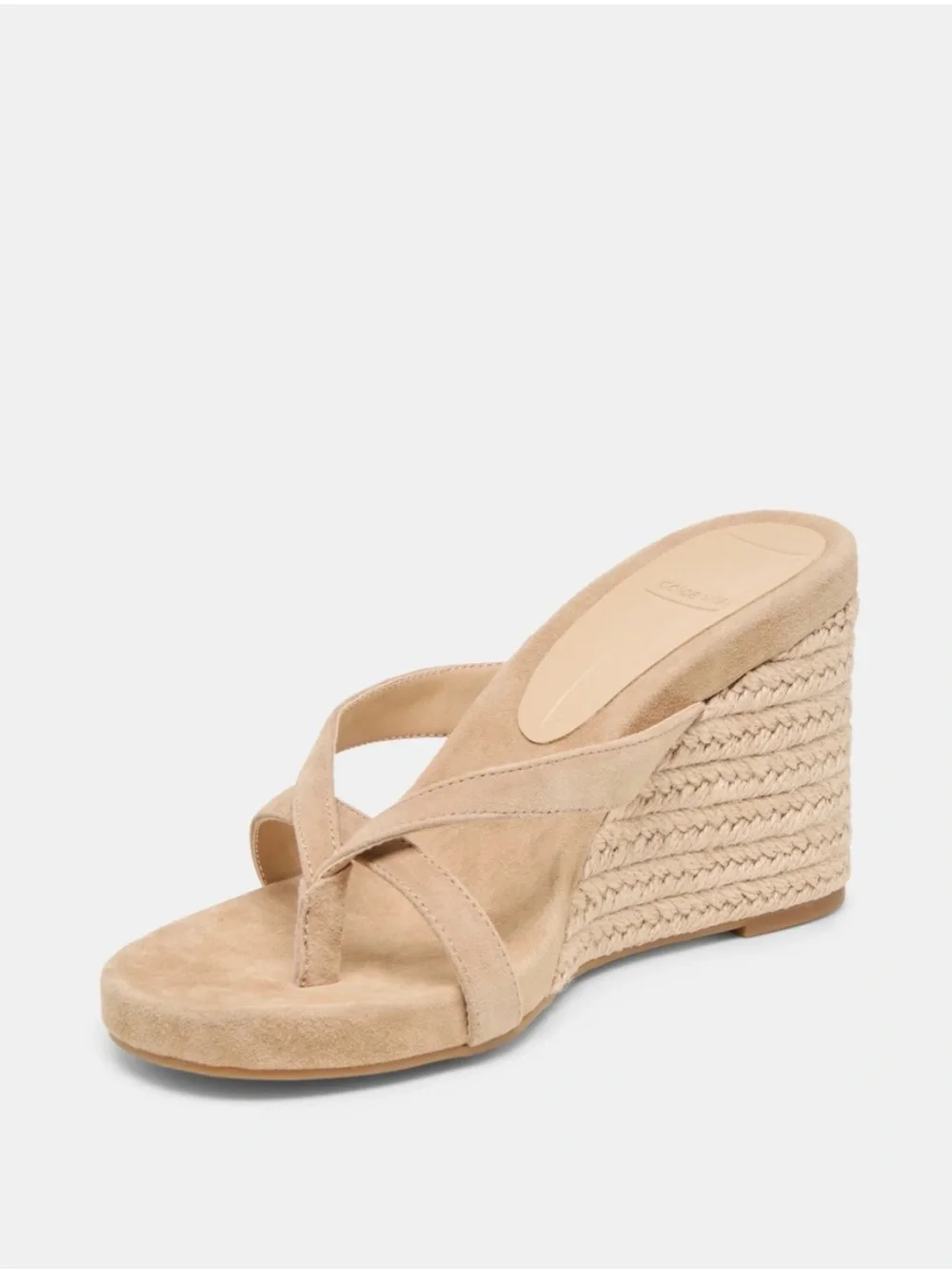 Dolce Vita Helan Espadrille Wedges in Camel Suede; Size 8 - Picture 4 of 16
